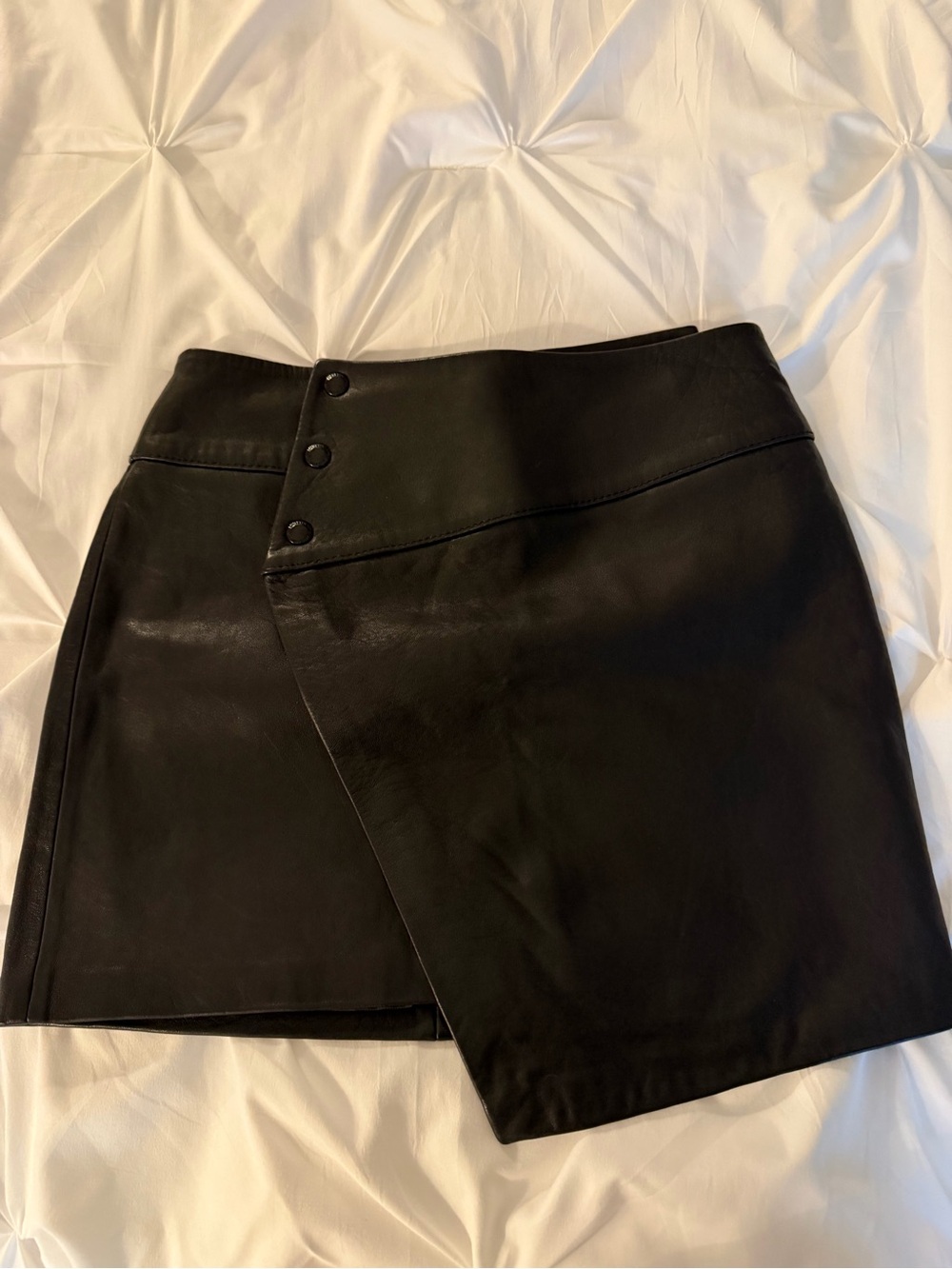 Black Leather Zadig and Voltaire Skirt